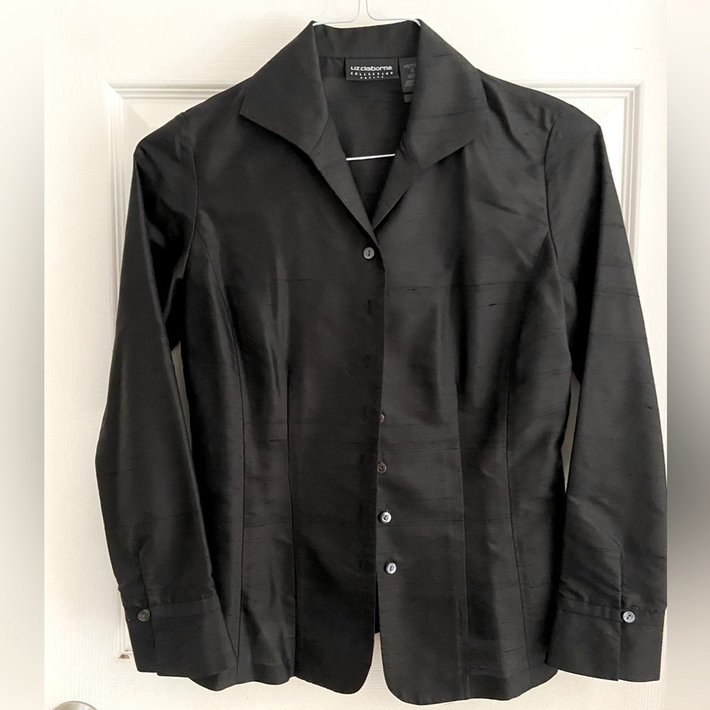 Black Silk ladies blouse by Liz Claiborne (6P)